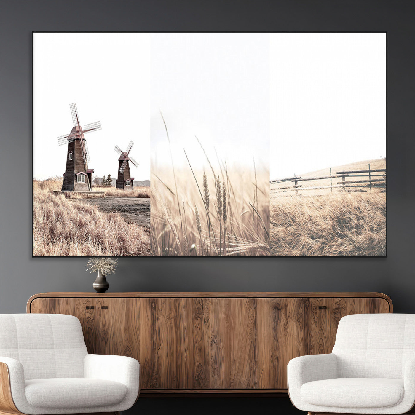 56649-MGV-CV-36X24-Farm Prints Set, Farmhouse Wall Art Canvas, Country House Decor, Country House Decor, Barn Print,