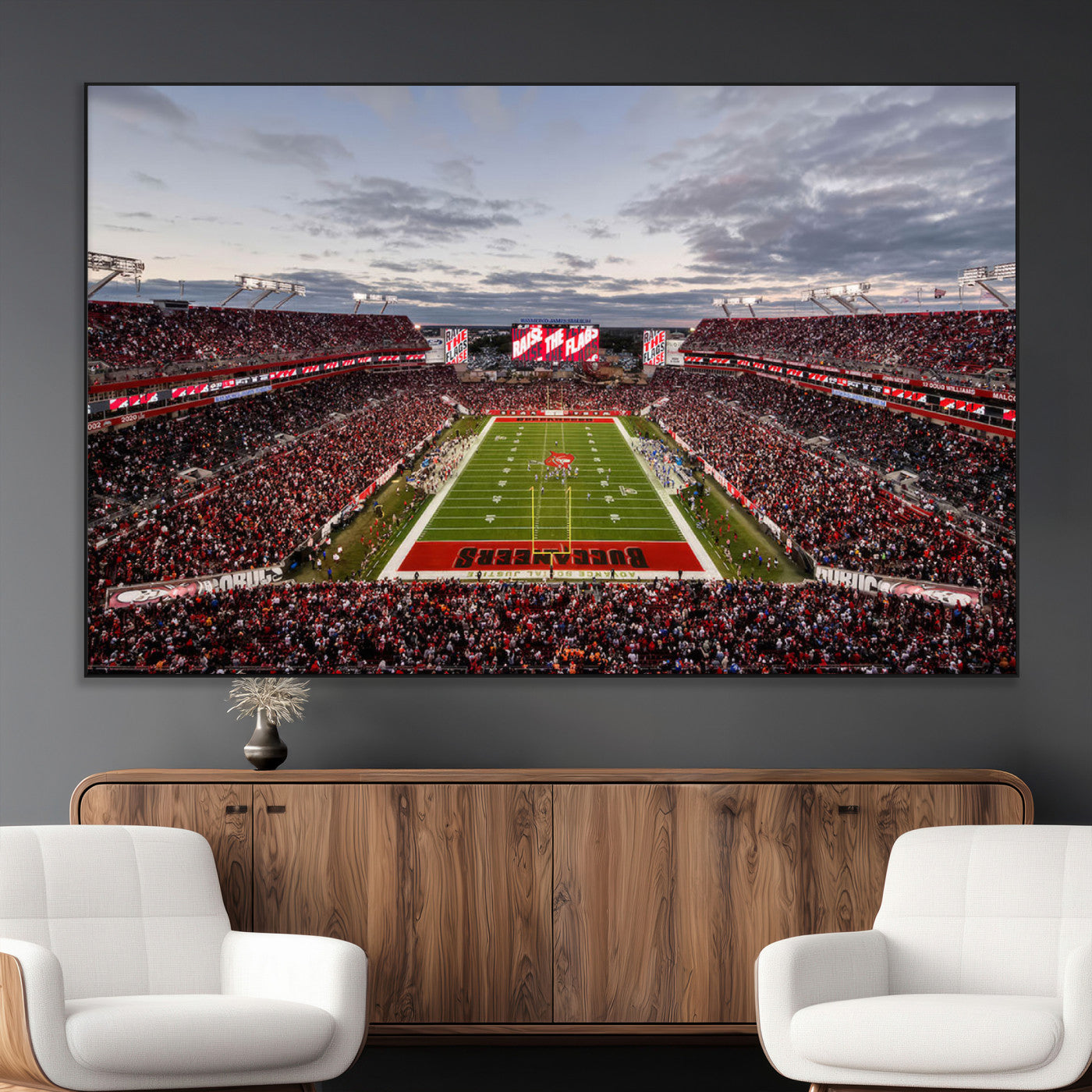 -Florida Tampa Raymond James Stadium Wall Art Canvas Print - NFL Football Stadium Print Canvas