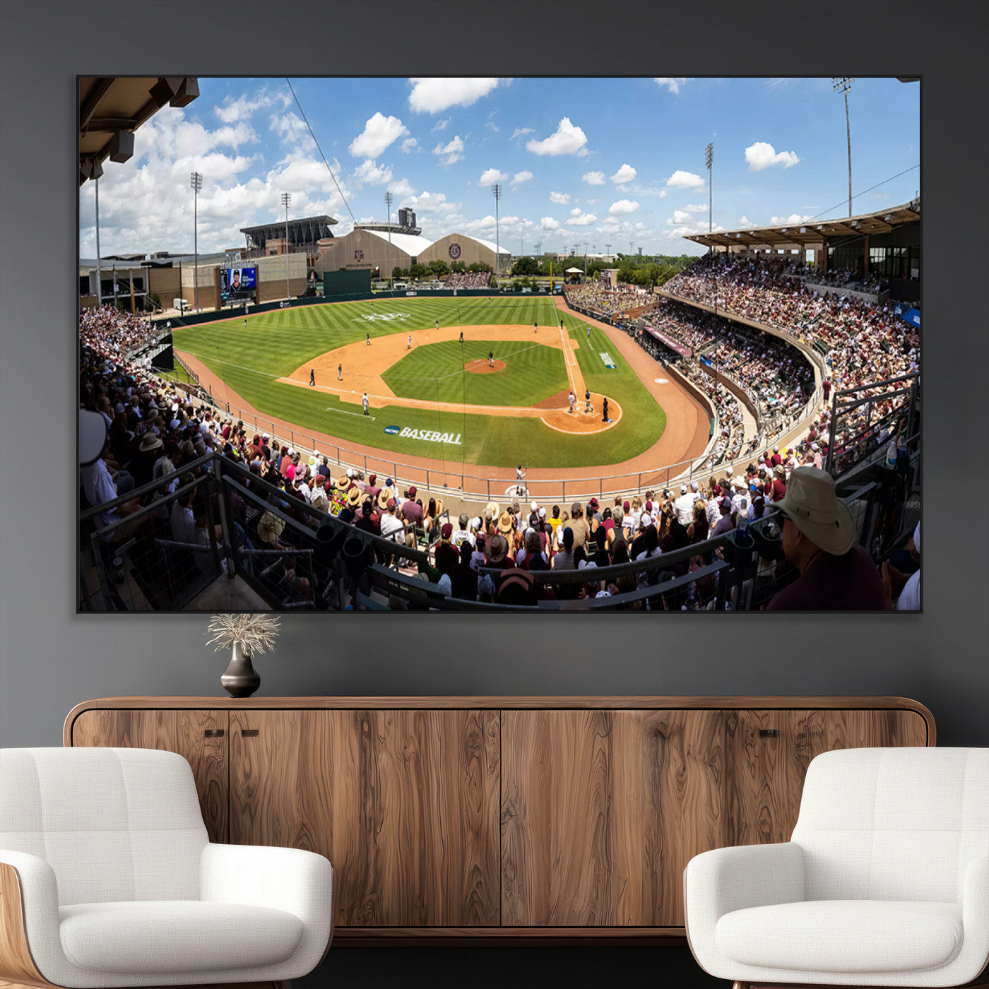 -The Texas A&M University Aggies Athletics Team Print - College Station Kyle Field Wall Art Canvas