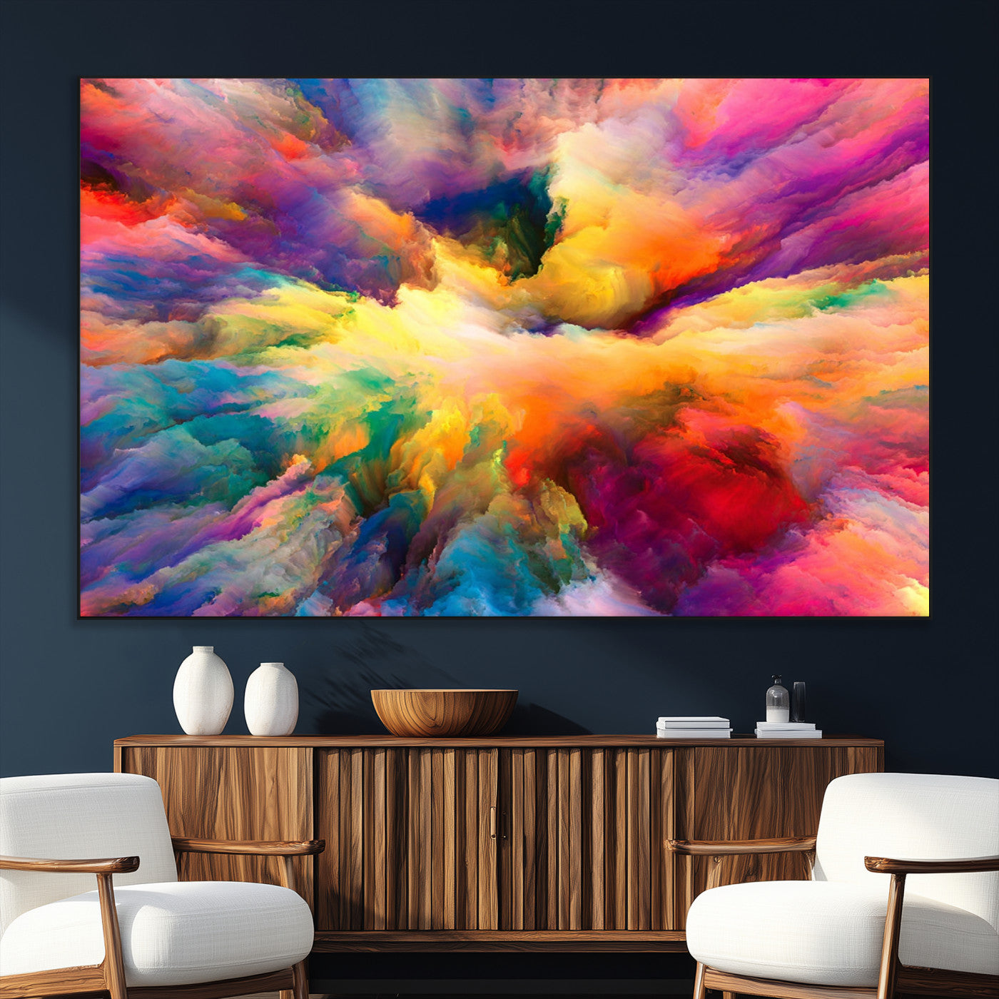 61038-MGV-CV-36X24-Blazing Vibrant Colors Cloud Wall Art Canvas Print