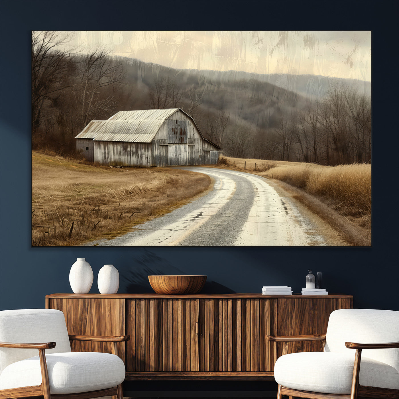 10376-MGV-CV-36X24-Vintage Barn for Farmhouse Wall Decor Canvas Print