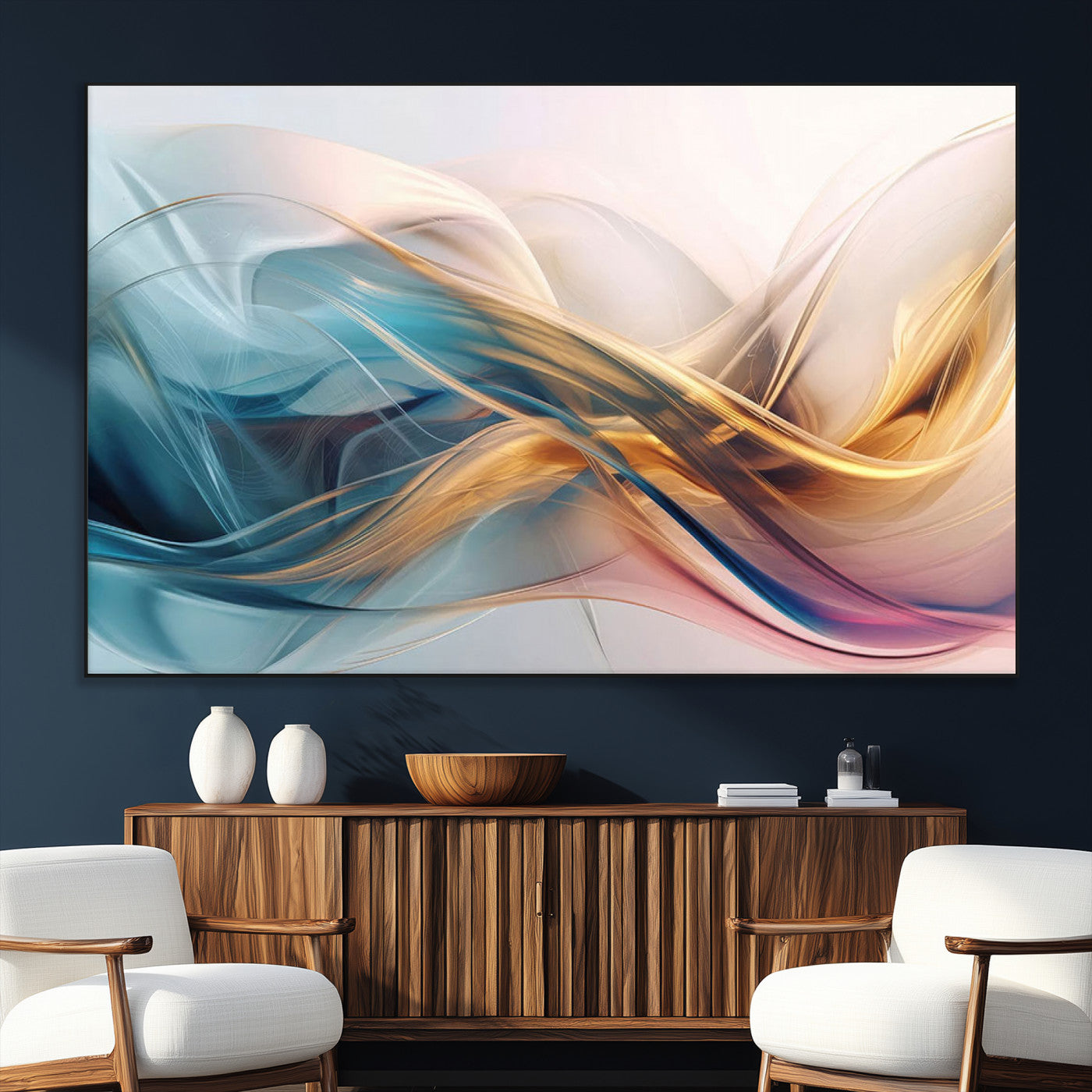 17461-MGV-CV-36X24-Abstract Flowing Colors Wall Art Canvas Print