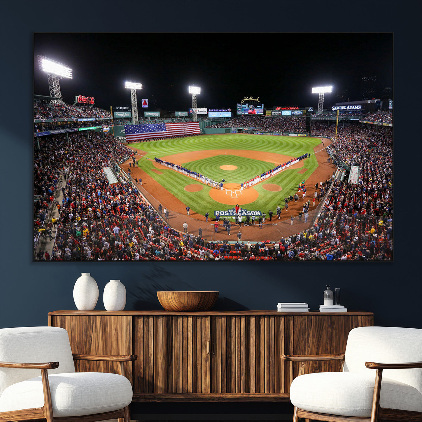 47365-MGV-CV-36X24-Fenway Park Wall Art Canvas Print | Large Baseball Stadium Canvas Print for Boston Red Sox Fans |