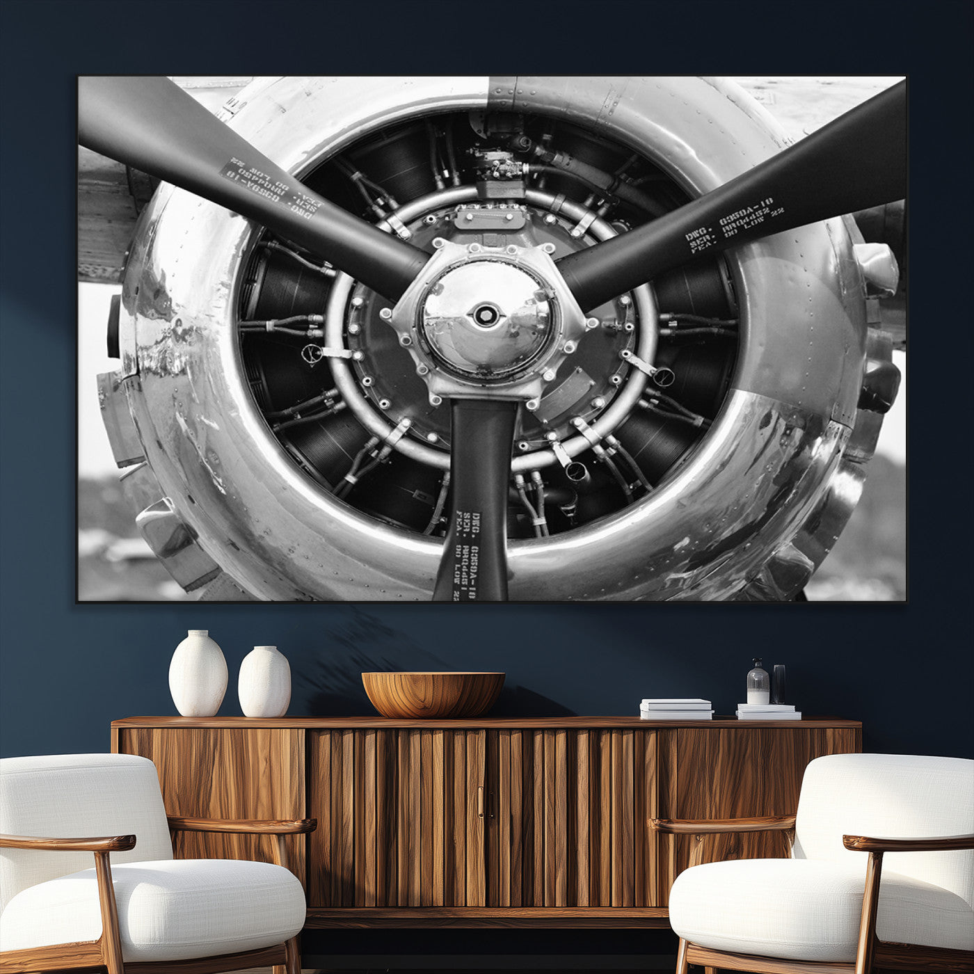 28132-MGV-CV-36X24-Vintage Airplane Wall Art Canvas Print