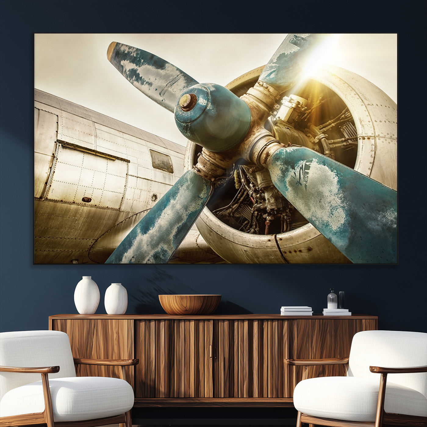 14106-MGV-CV-36X24-Vintage Airplane Canvas Print