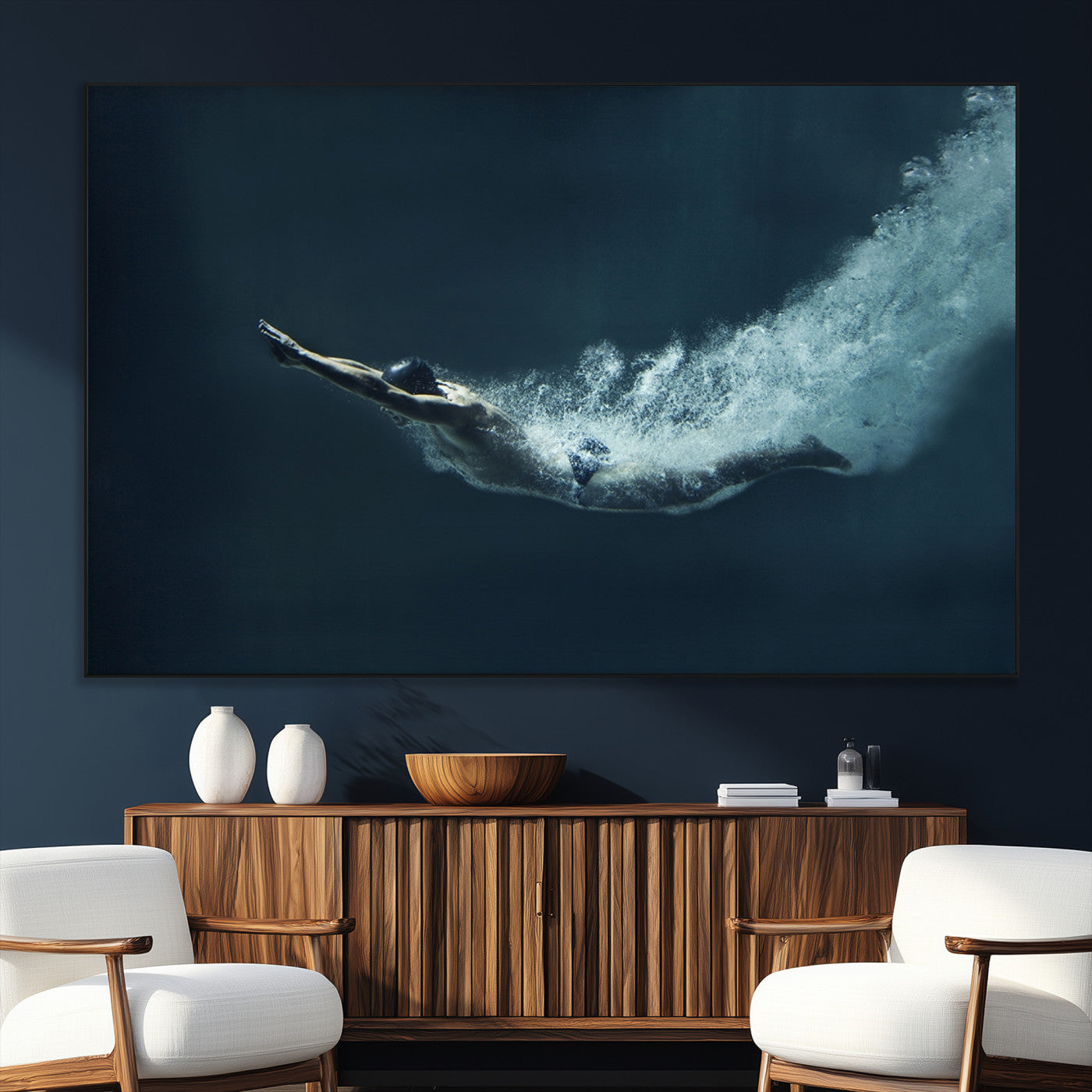 48463-MGV-CV-36X24-Swimmer Wall Art Canvas Print