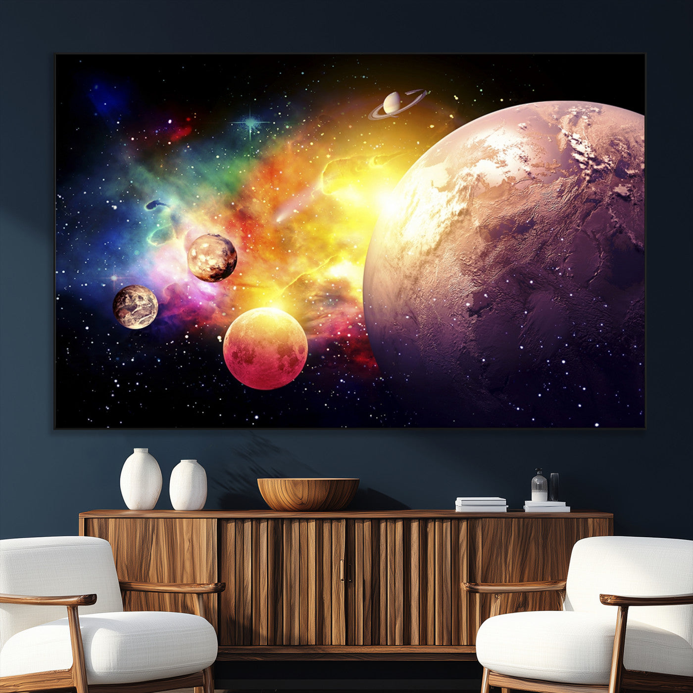 51843-MGV-CV-36X24-Space and Galaxy Canvas Print