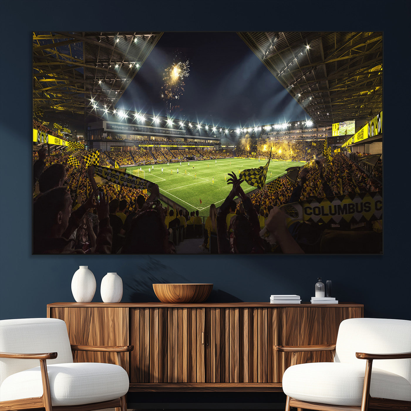 51122-MGV-CV-36X24-Columbus Crew Soccer Team Print - Columbus Crew Stadium Wall Art Canvas Print