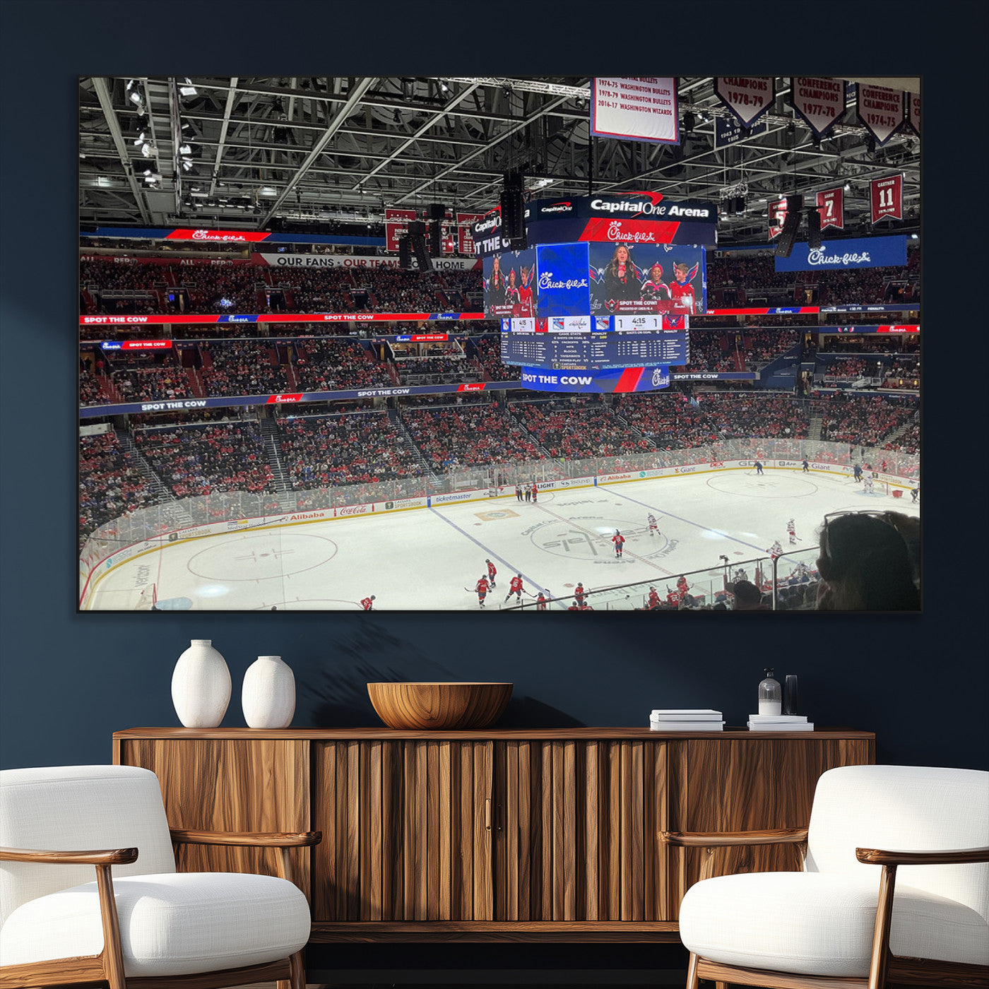 71287-SEG-FC-51X34_Oversize_Oversize-Washington Capitols New York Rangers Ice Hockey Game Stadium Wall Art Canvas Print