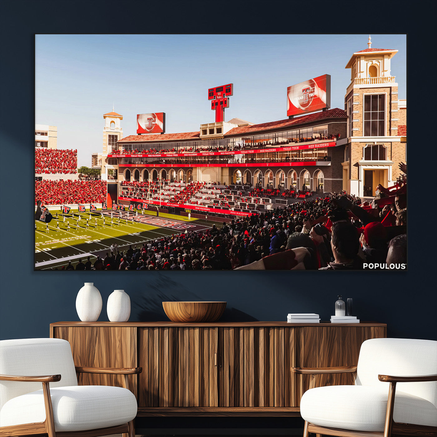 89744-MGV-CV-36X24-Jones AT&T Stadium Texas Tech Red Raiders Wall Art | Large Att Stadium Canvas Print | College