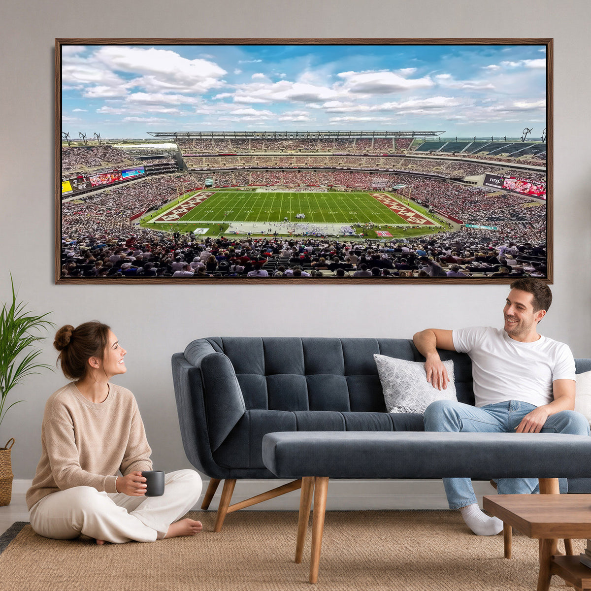 29243-PAN-FL-20X10 - The Temple University Owls Athletics Team Print - Philadelphia Lincoln Financial Field Stadium Wall