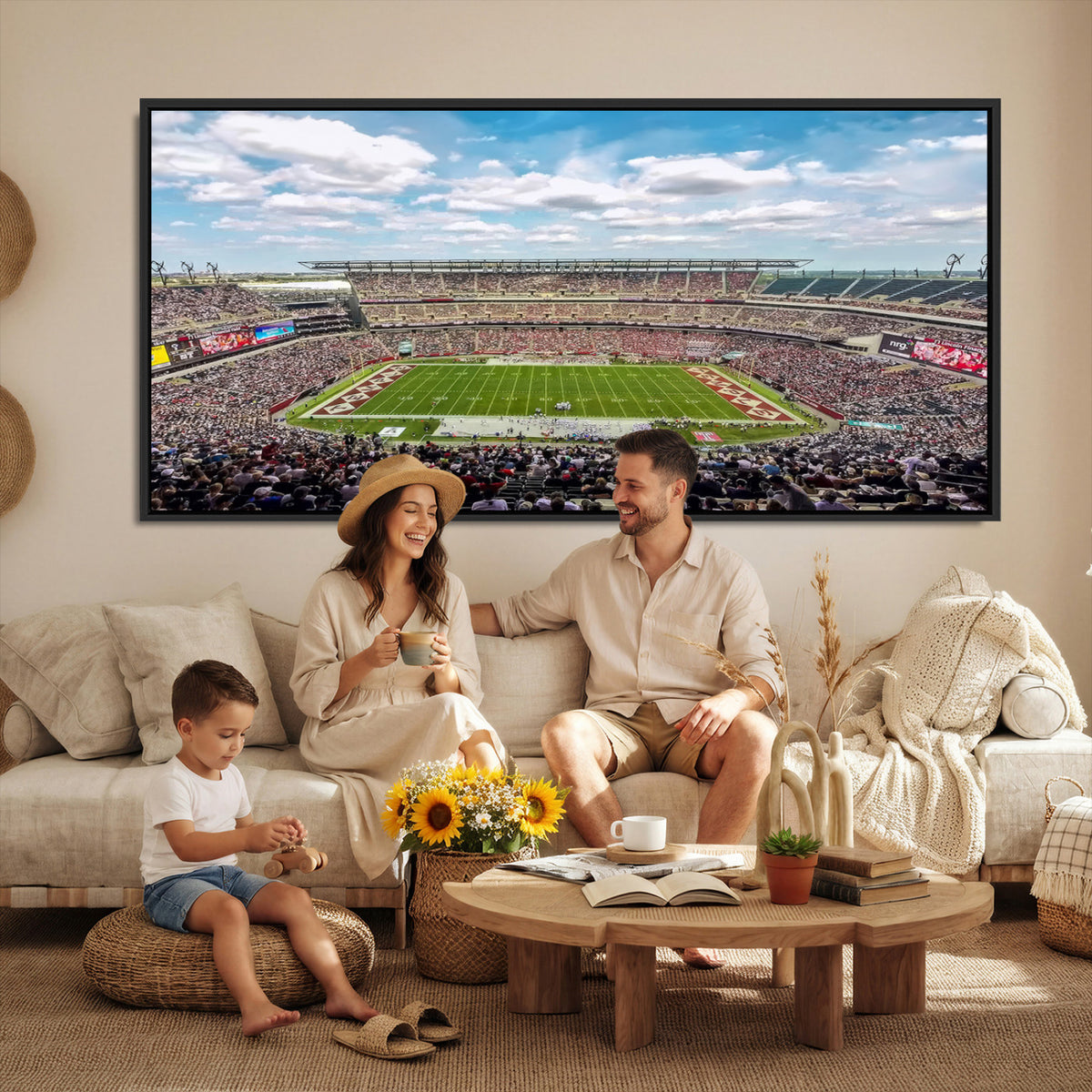 29243-PAN-FL-20X10 - The Temple University Owls Athletics Team Print - Philadelphia Lincoln Financial Field Stadium Wall