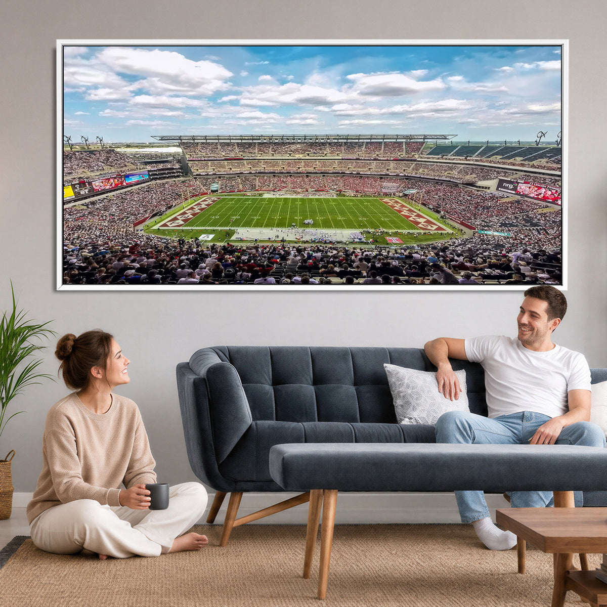 29243-PAN-FL-20X10 - The Temple University Owls Athletics Team Print - Philadelphia Lincoln Financial Field Stadium Wall