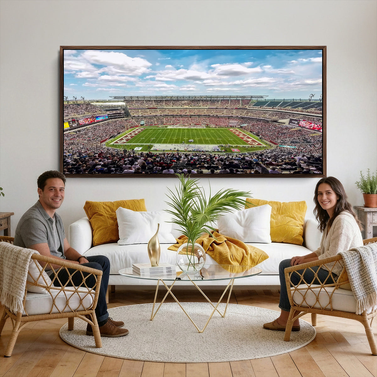 29243-PAN-FL-20X10 - The Temple University Owls Athletics Team Print - Philadelphia Lincoln Financial Field Stadium Wall