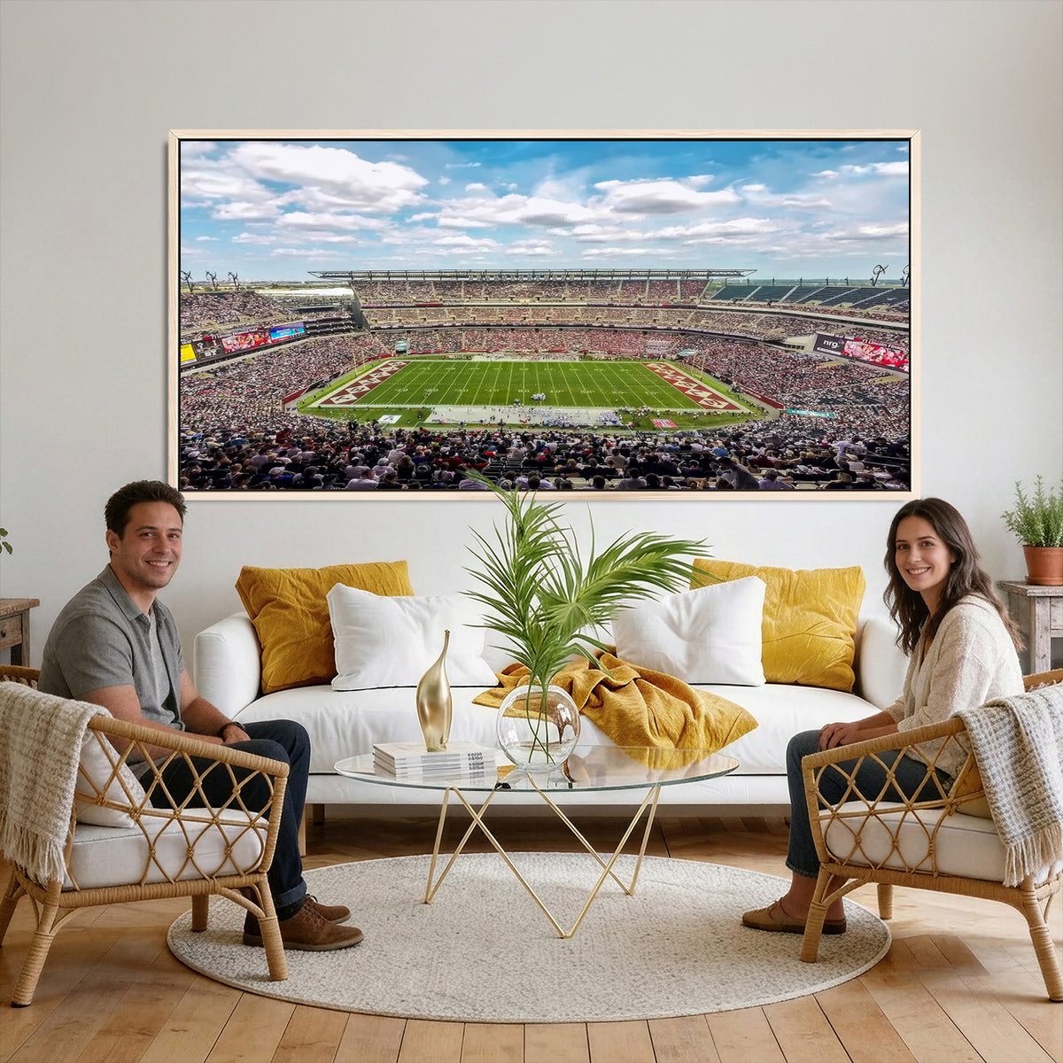 29243-PAN-FL-20X10 - The Temple University Owls Athletics Team Print - Philadelphia Lincoln Financial Field Stadium Wall