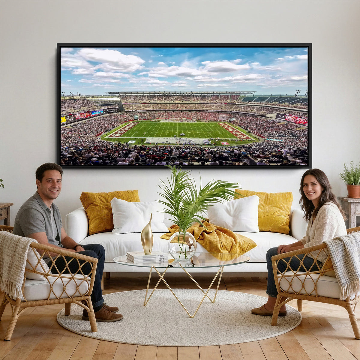 29243-PAN-FL-20X10 - The Temple University Owls Athletics Team Print - Philadelphia Lincoln Financial Field Stadium Wall