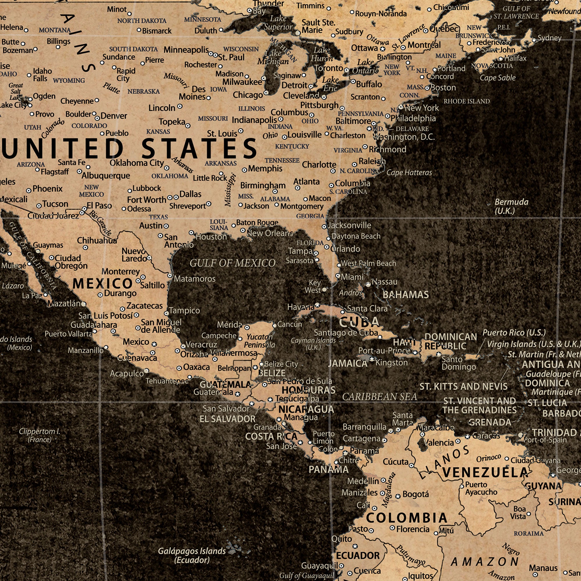 69635819-MGV-CV-36X24-Personalized Family Adventure World Map – Custom Framed Push Pin Travel Tracker Canvas, Elegant Wall Art for Home, Office