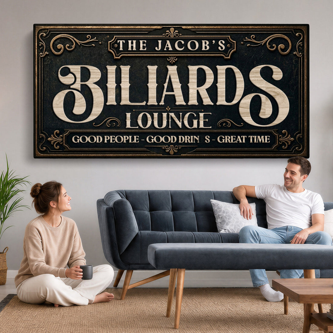 Custom Family Patio Sign Wall Art Canvas Print, Personalized Rustic Outdoor Decor