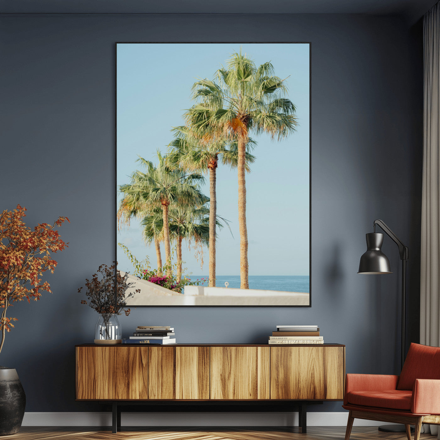 46777020-MGV-CV-24X36-Tropical Ocean Canvas Print – Framed Beach Coastal Nautical Wall Art Seascape Landscape Artwork for Home, Office