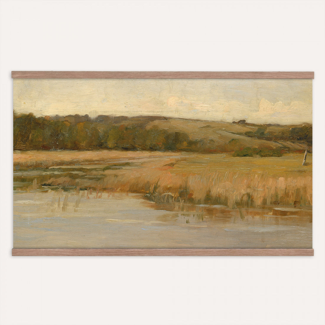 Marshland Tapestry Wall Art, Antique Tonalism Wetland Wall Hanging, Extra Large Living Room Bedroom Wall Decor Gift