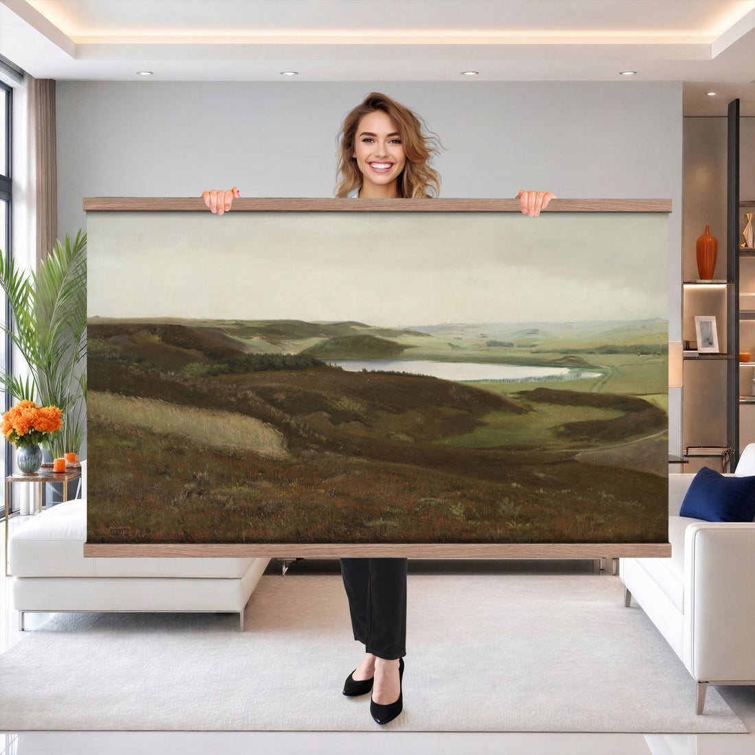 James Ensor Tapestry Wall Art, Dunes Expressionism Blanket, Extra Large Moody Living Room Decor Gift