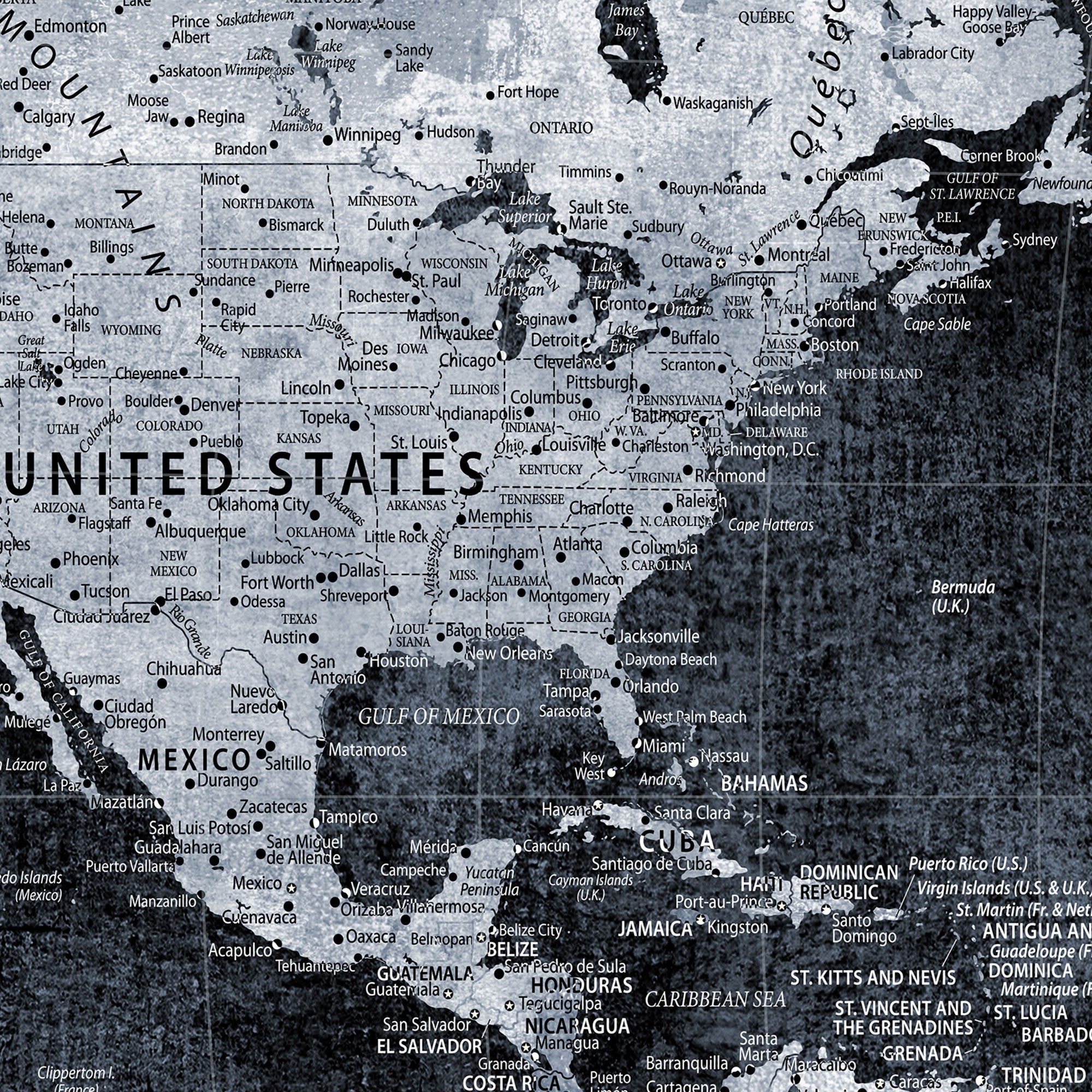 26826520-MGV-CV-36X24-Personalized Push Pin World Map Canvas – Custom Framed Travel Tracker Wall Art, Large Adventure Map with Pins for Home, Office