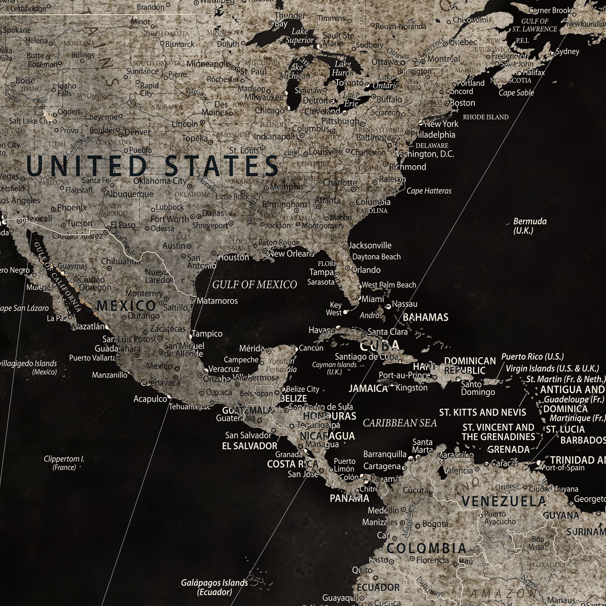 28461537-MGV-CV-36X24-Personalized Push Pin World Map Canvas – Custom Framed Travel Tracker Wall Art, Large Adventure Map with Pins for Home, Office