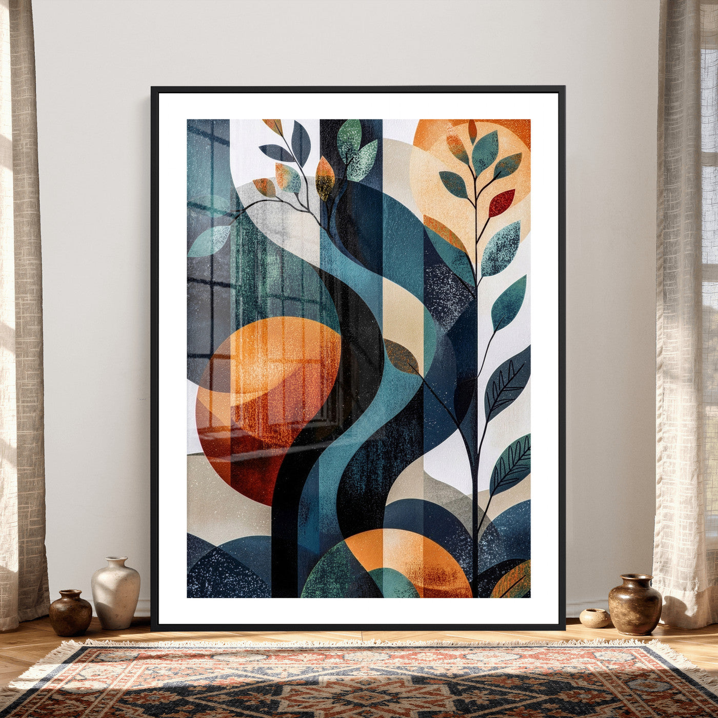 92534005-MGV-CV-24X36 - Abstract Flower Wall Art Canvas Print