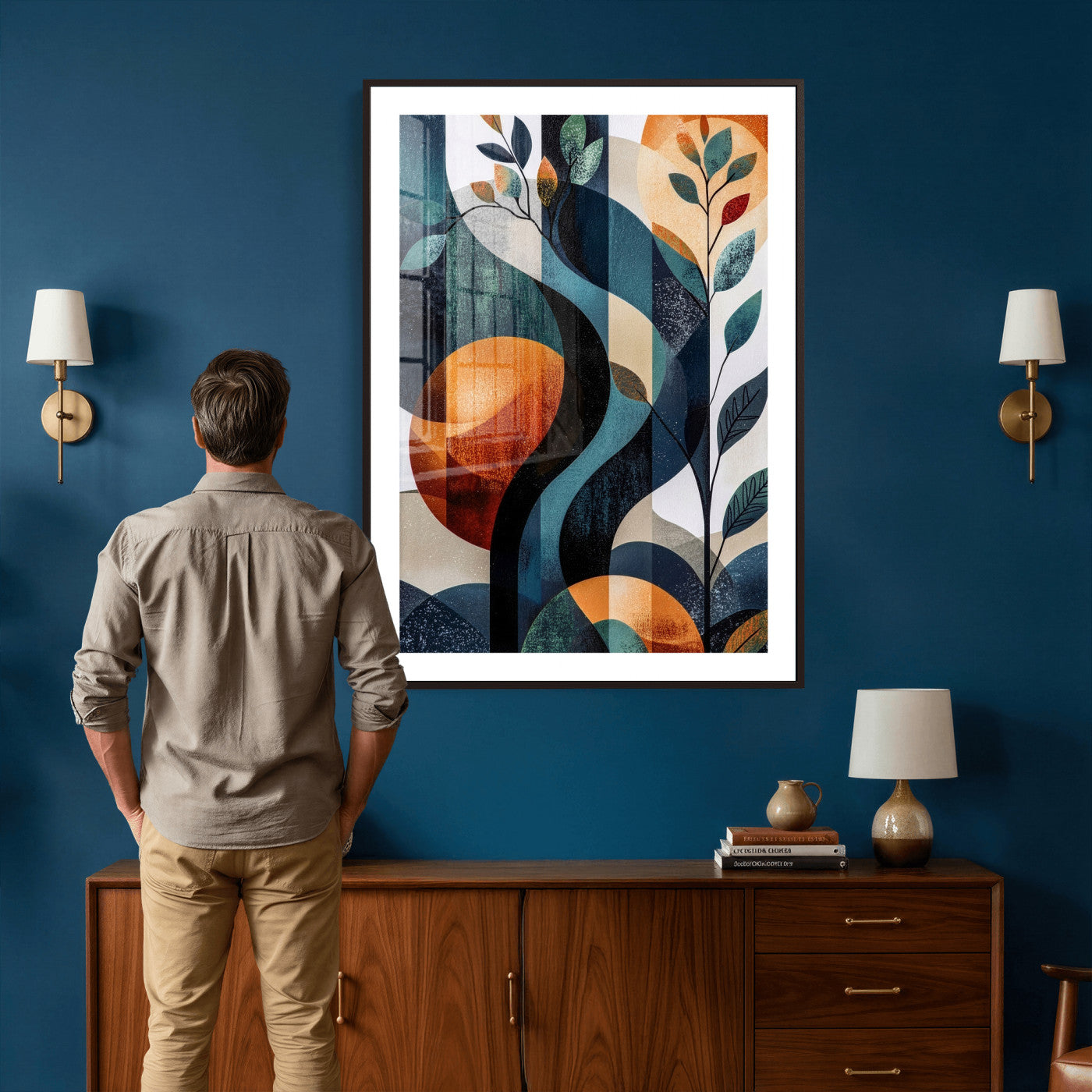 92534005-MGV-CV-24X36 - Abstract Flower Wall Art Canvas Print