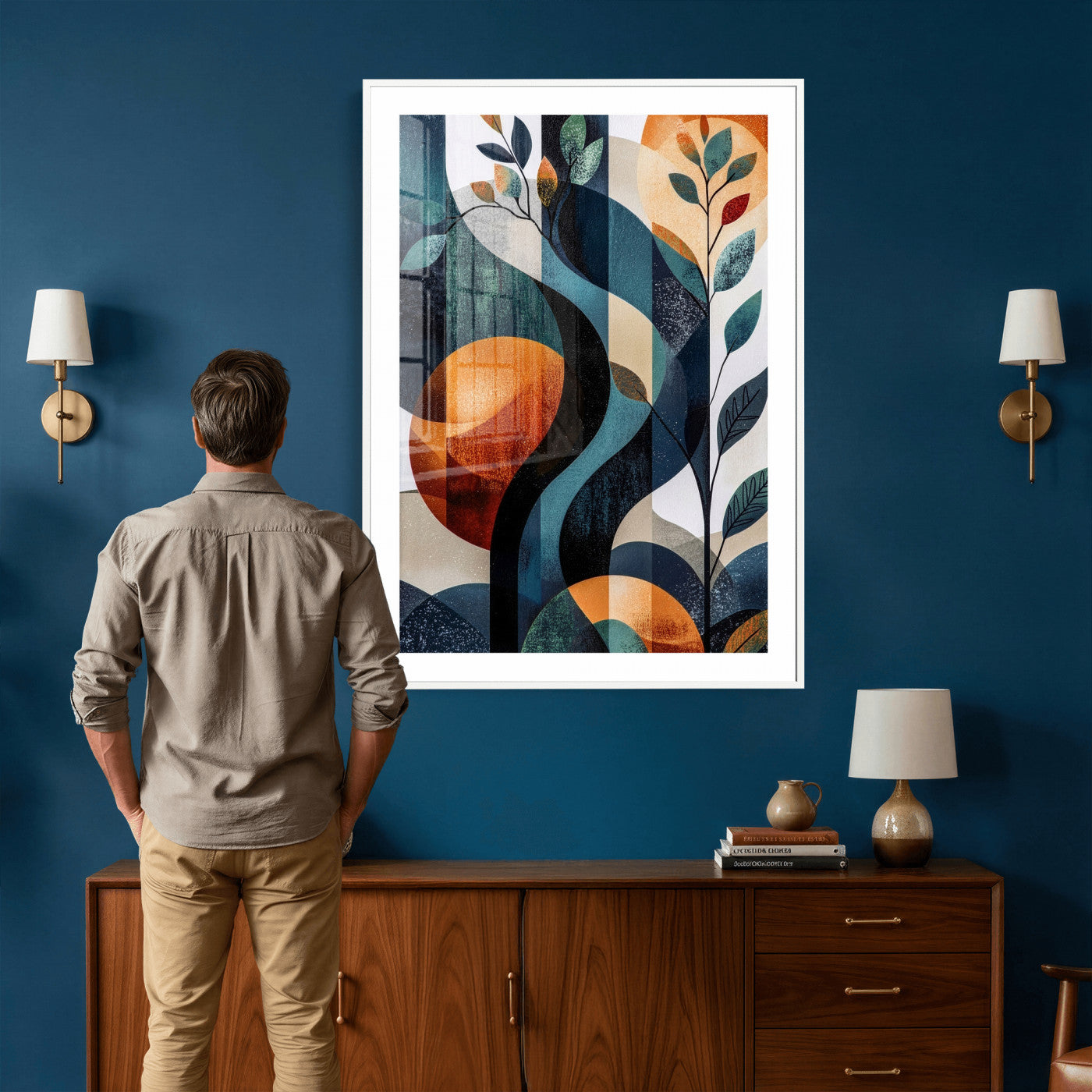 92534005-MGV-CV-24X36 - Abstract Flower Wall Art Canvas Print