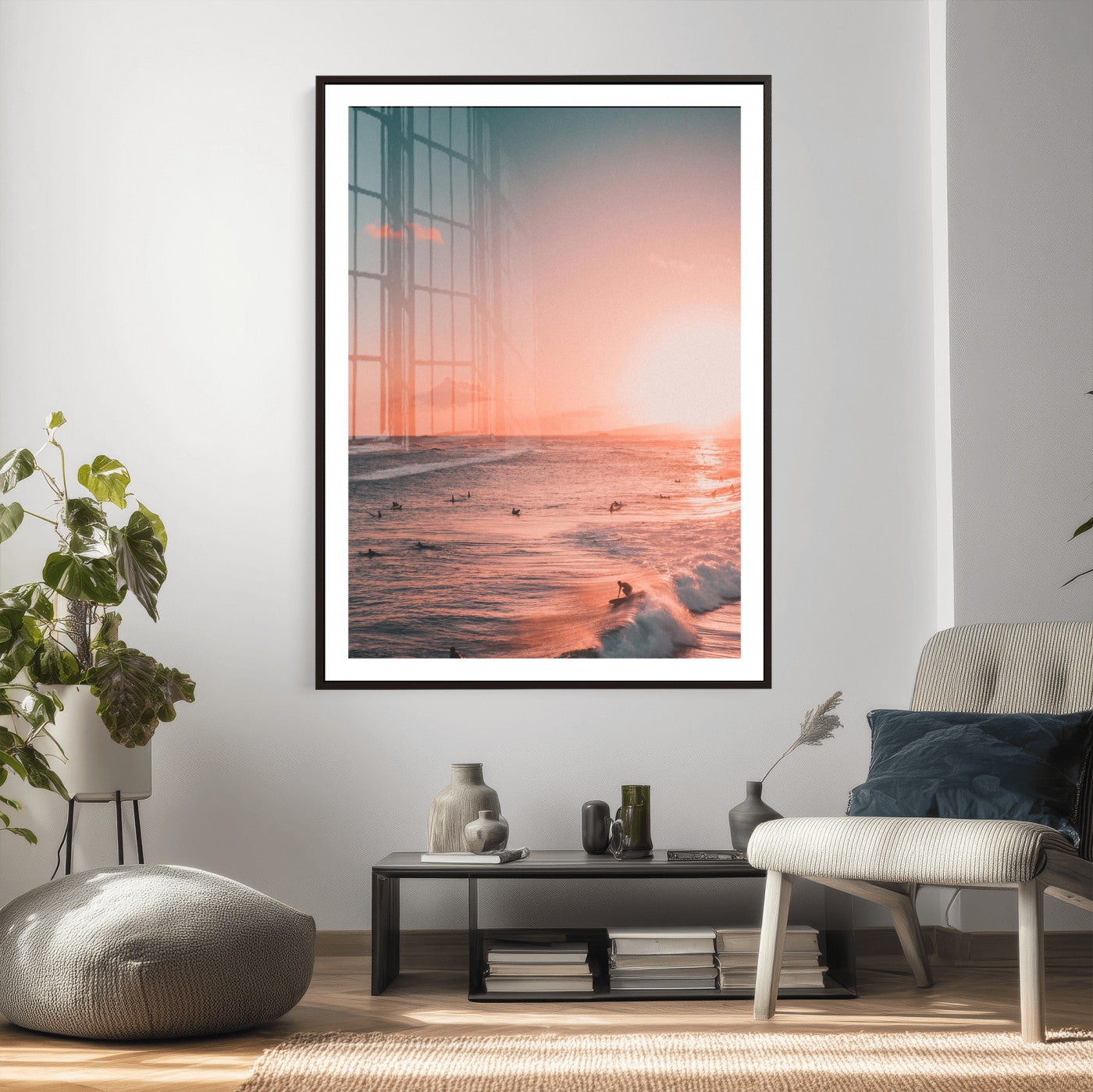 29099392-MGV-CV-24X36 - Sunset Ocean Wall Art Canvas Print