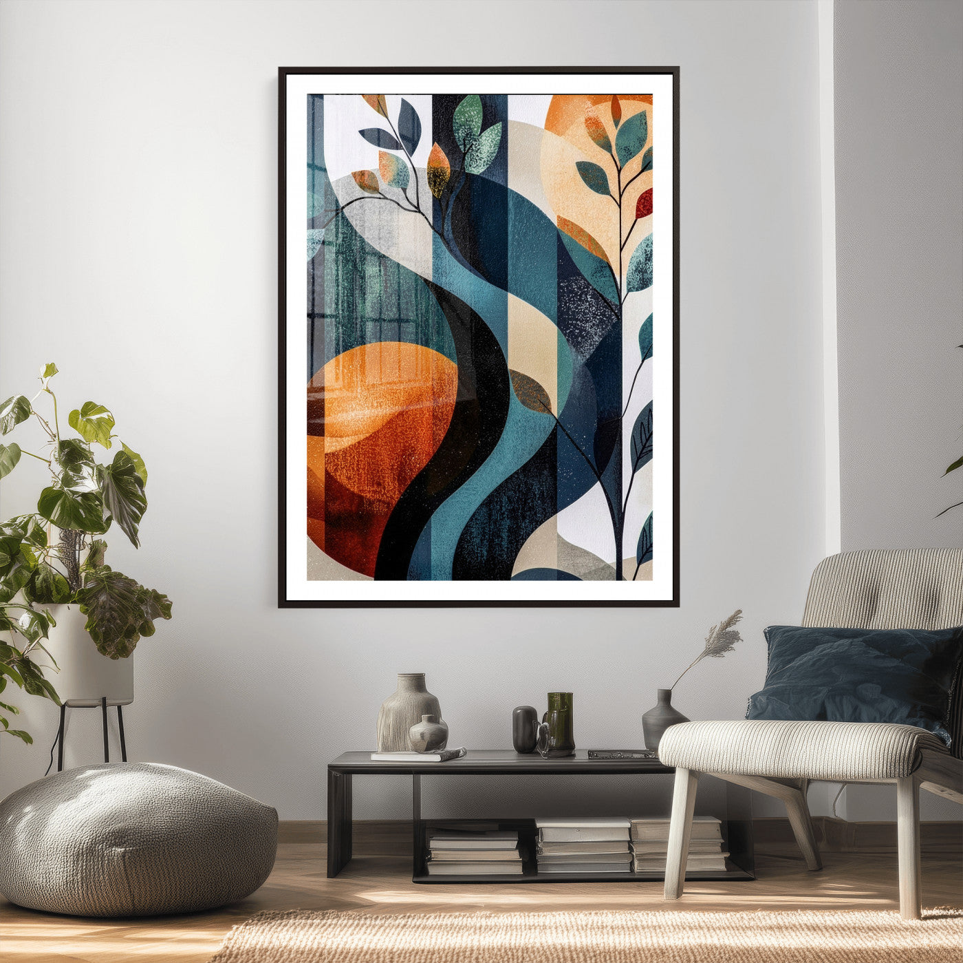92534005-MGV-CV-24X36 - Abstract Flower Wall Art Canvas Print