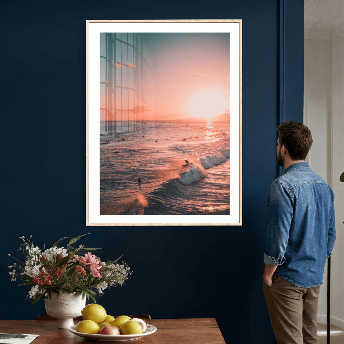 29099392-MGV-CV-24X36 - Sunset Ocean Wall Art Canvas Print