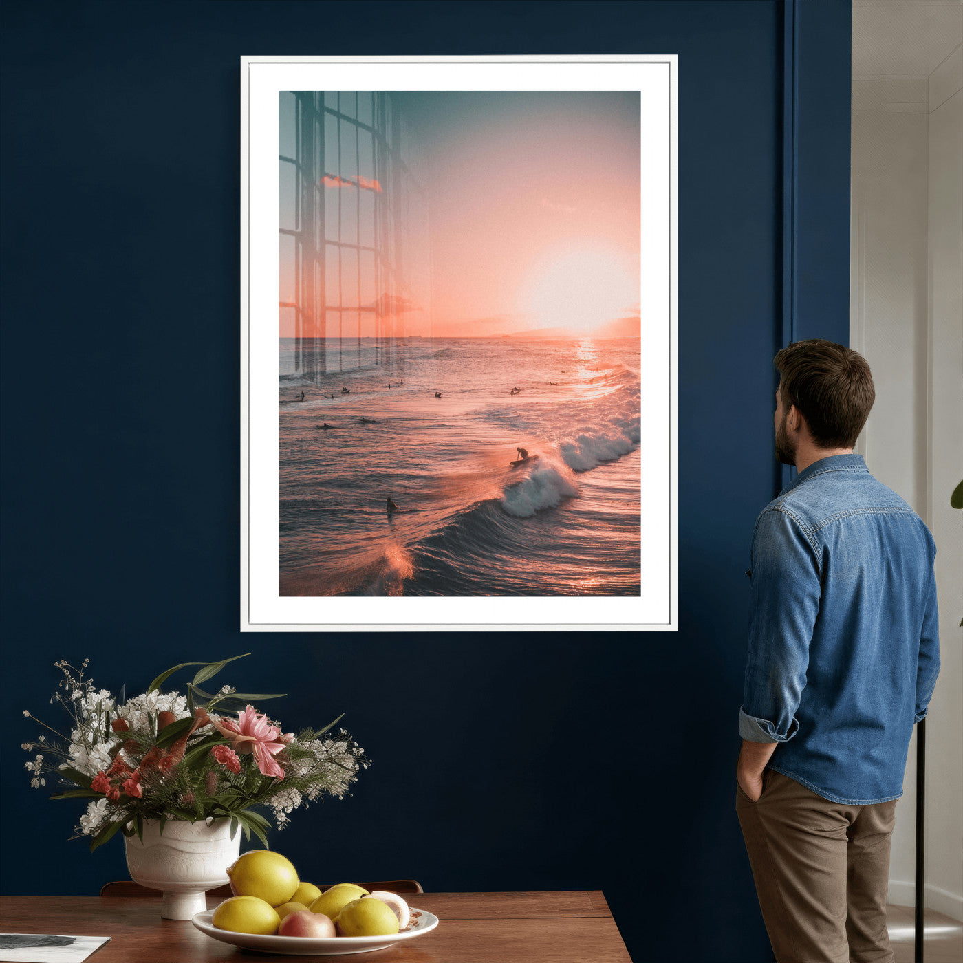 29099392-MGV-CV-24X36 - Sunset Ocean Wall Art Canvas Print
