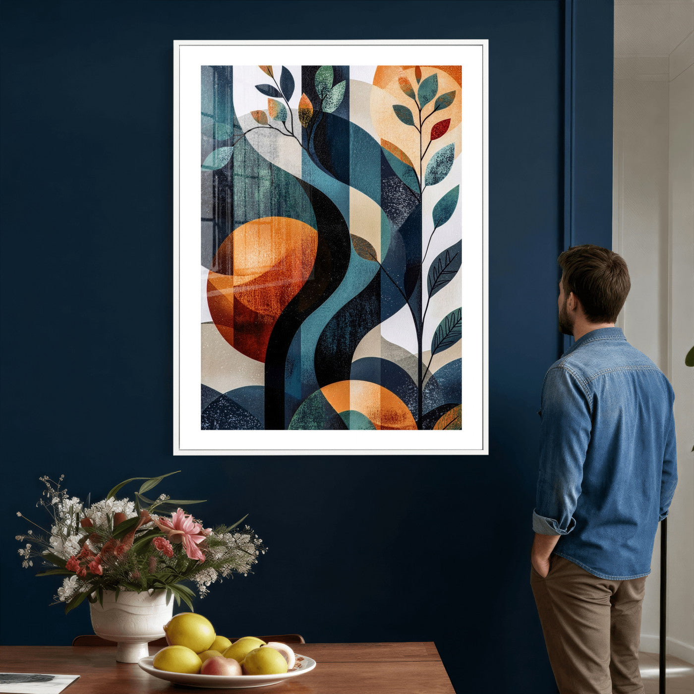 92534005-MGV-CV-24X36 - Abstract Flower Wall Art Canvas Print