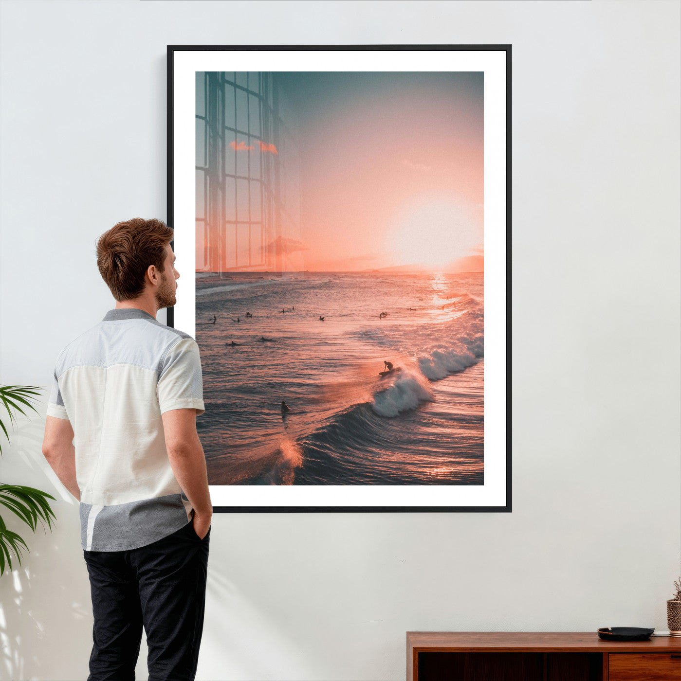 29099392-MGV-CV-24X36 - Sunset Ocean Wall Art Canvas Print