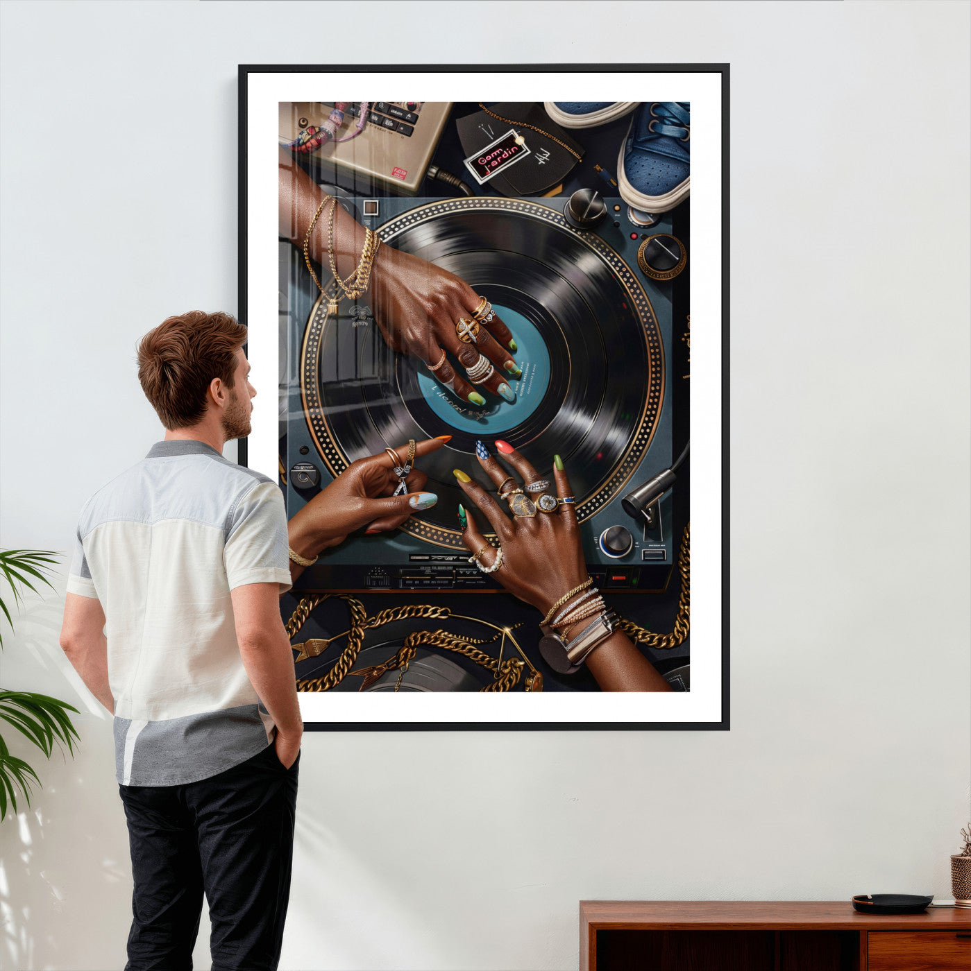 8151788R6-MGV-CV-24X36 - Black Woman Art, Black Woman Wall Art, Trendy Wall Art, Black Girl Wall Art