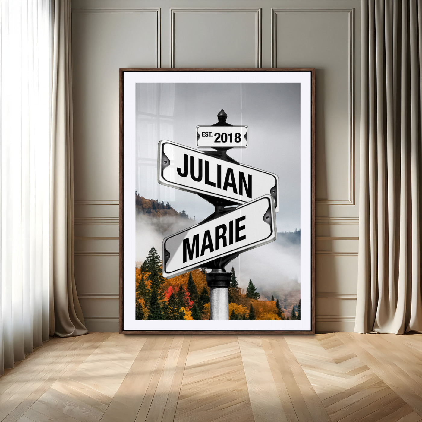 86607535-MGV-CV-24X36 - Personalized World Map Wall Art Print