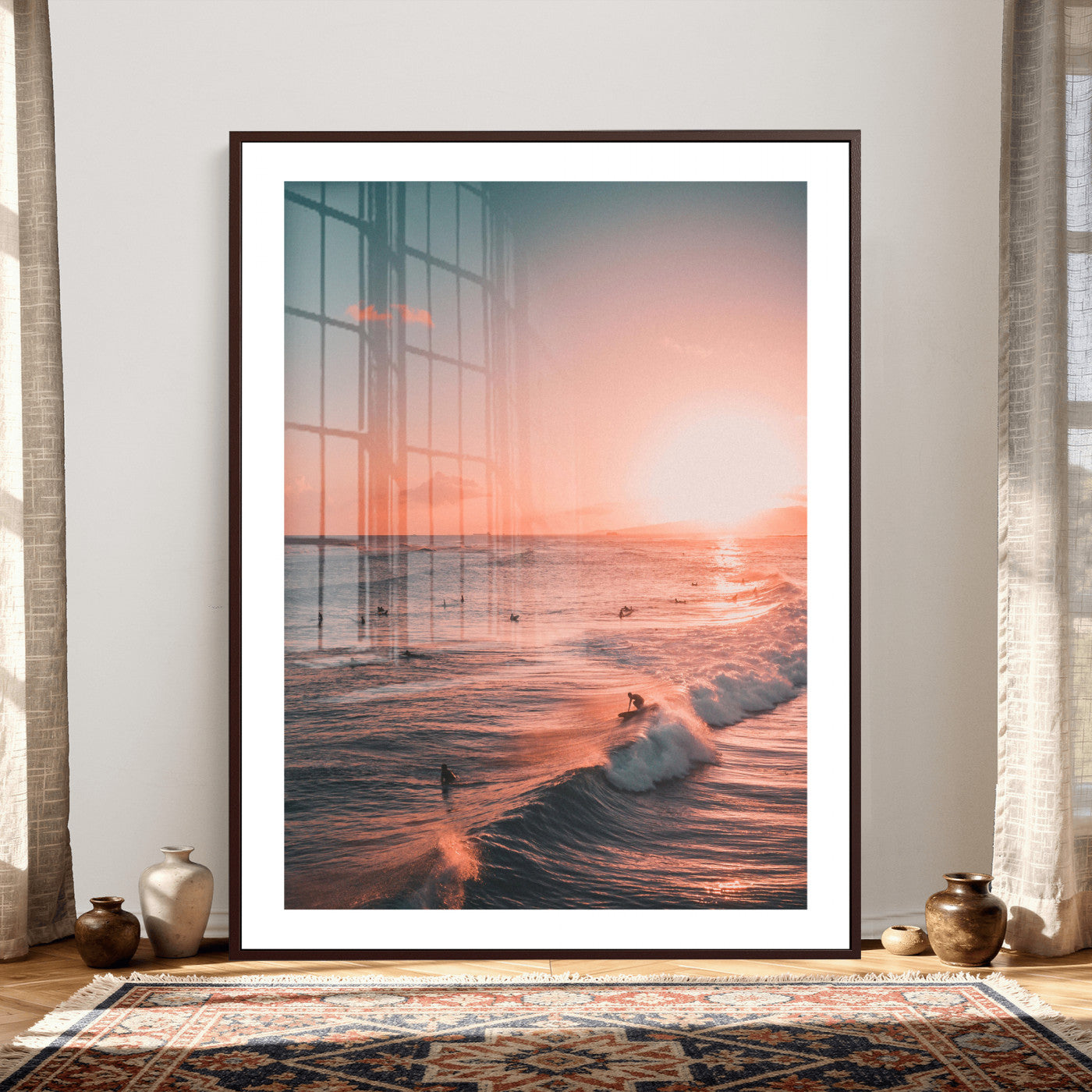 29099392-MGV-CV-24X36 - Sunset Ocean Wall Art Canvas Print