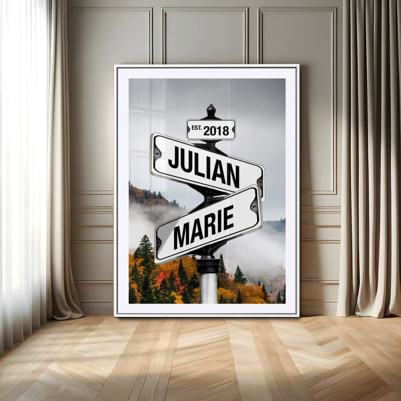 86607535-MGV-CV-24X36 - Personalized World Map Wall Art Print