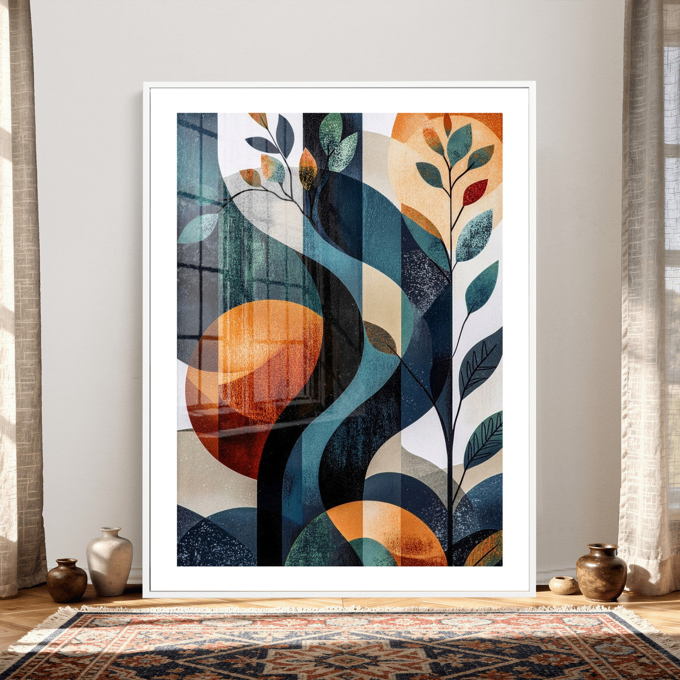 92534005-MGV-CV-24X36 - Abstract Flower Wall Art Canvas Print