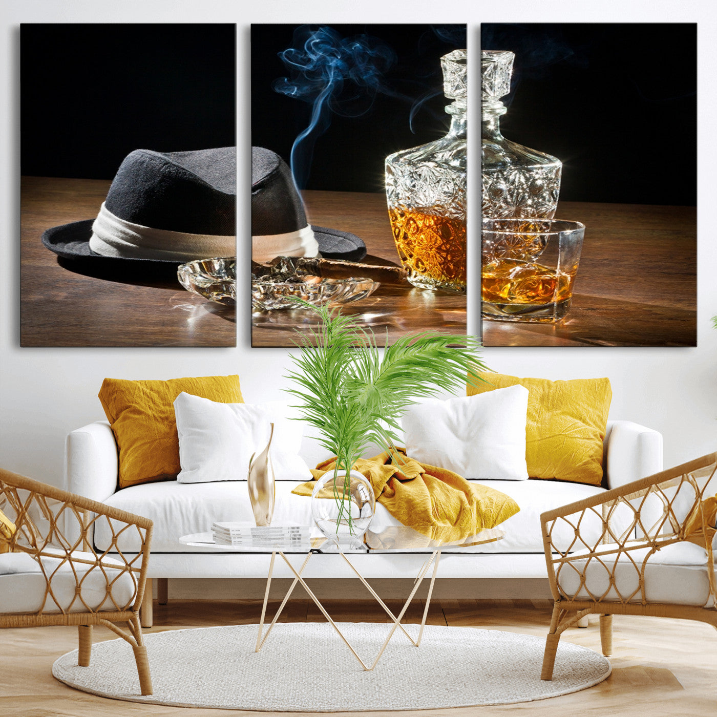 14629-MGV-CV-36X24-Extra Large Bourbon Decor Whiskey Wall Art Canvas Print