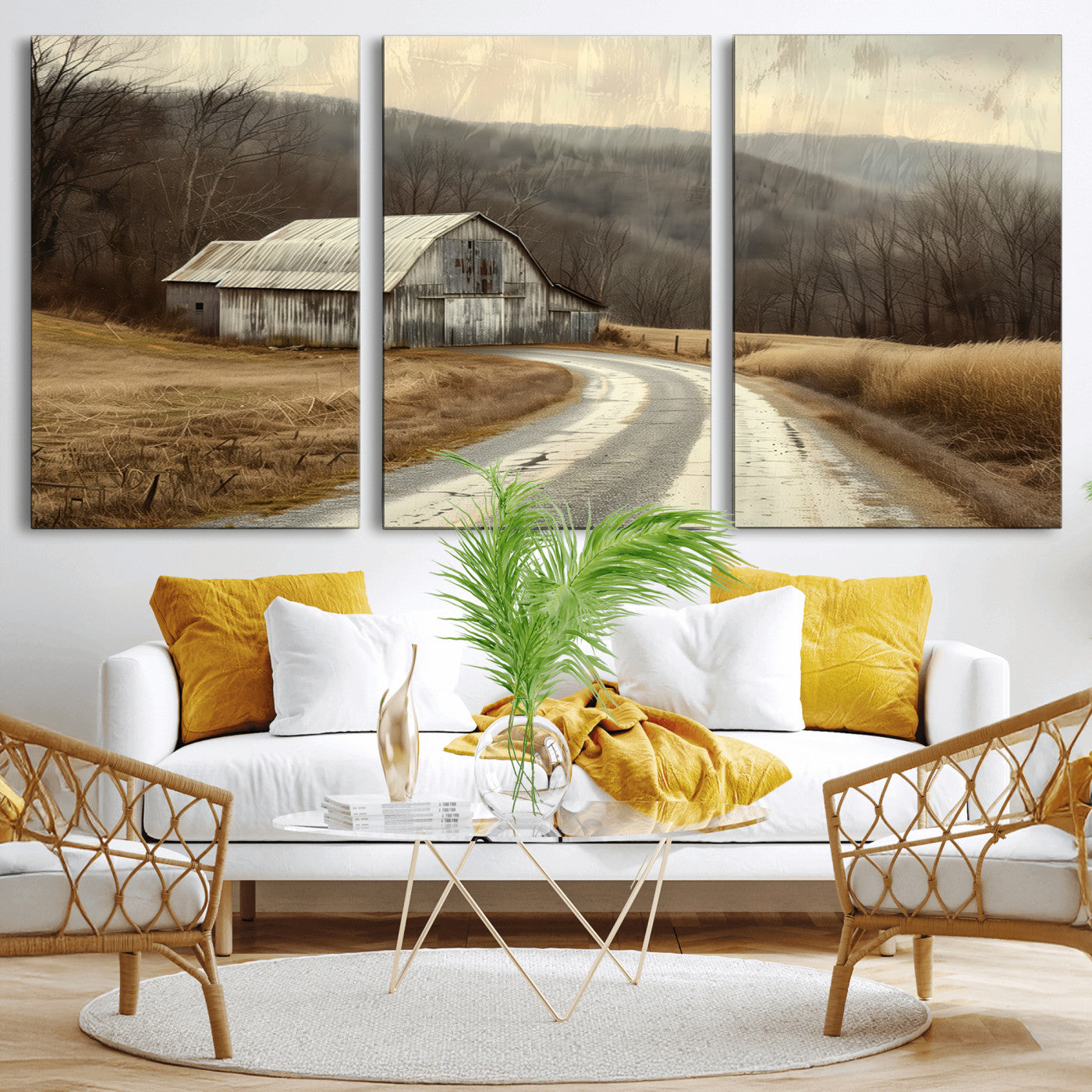 10376-MGV-CV-36X24-Vintage Barn for Farmhouse Wall Decor Canvas Print