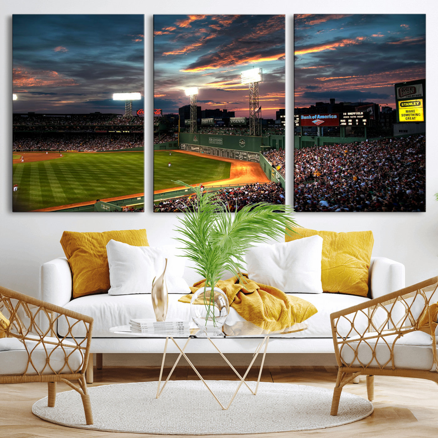 -Fenway Park Wall Art Canvas Print | Large Baseball Stadium Canvas Print for Boston Red Sox Fans |