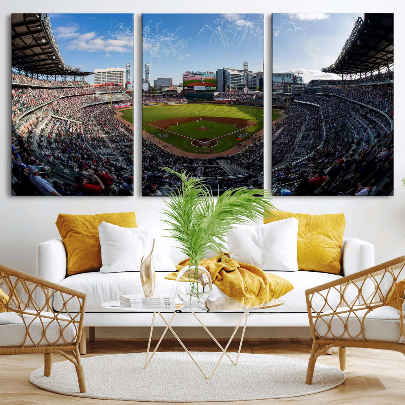 78608-MGV-CV-36X24-Truist Park Stadium Canvas Wall Art - Atlanta Braves Game Day Exclusive Decor