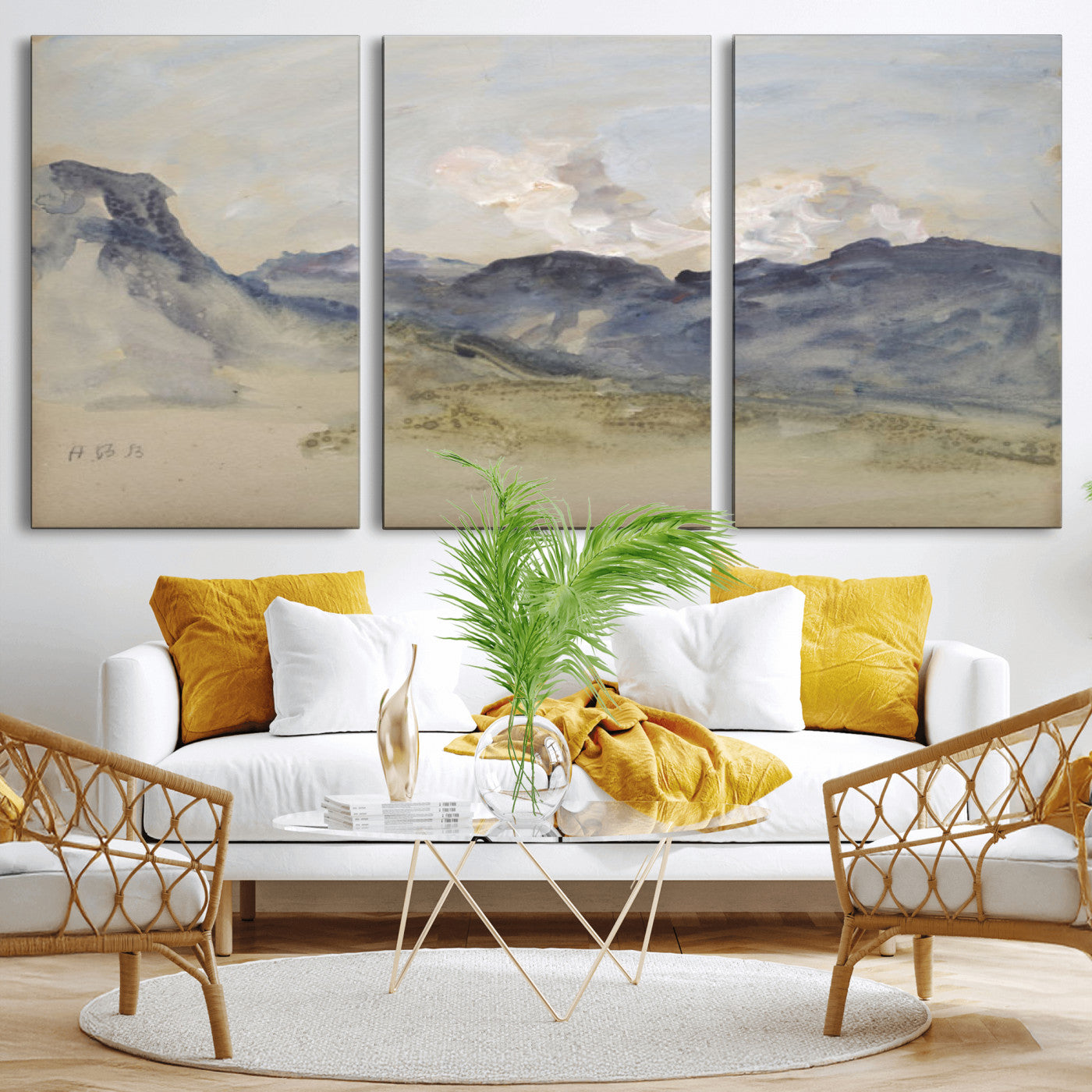 14644686-MGV-CV-36X24 - Alps Hercules Brabazon Brabazon Abstract Wall Art Canvas Print for Modern Home Decor