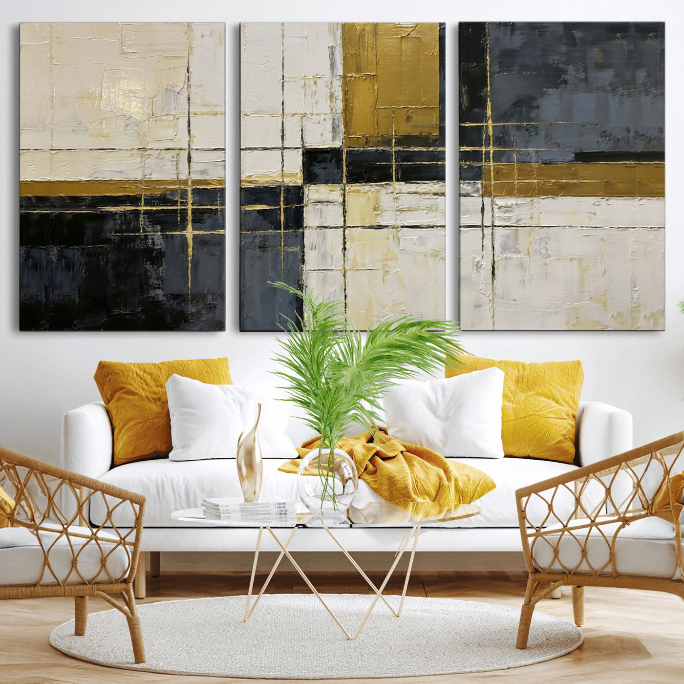 86412570-MGV-CV-36X24 - Geometric Abstract Wall Art Canvas Print