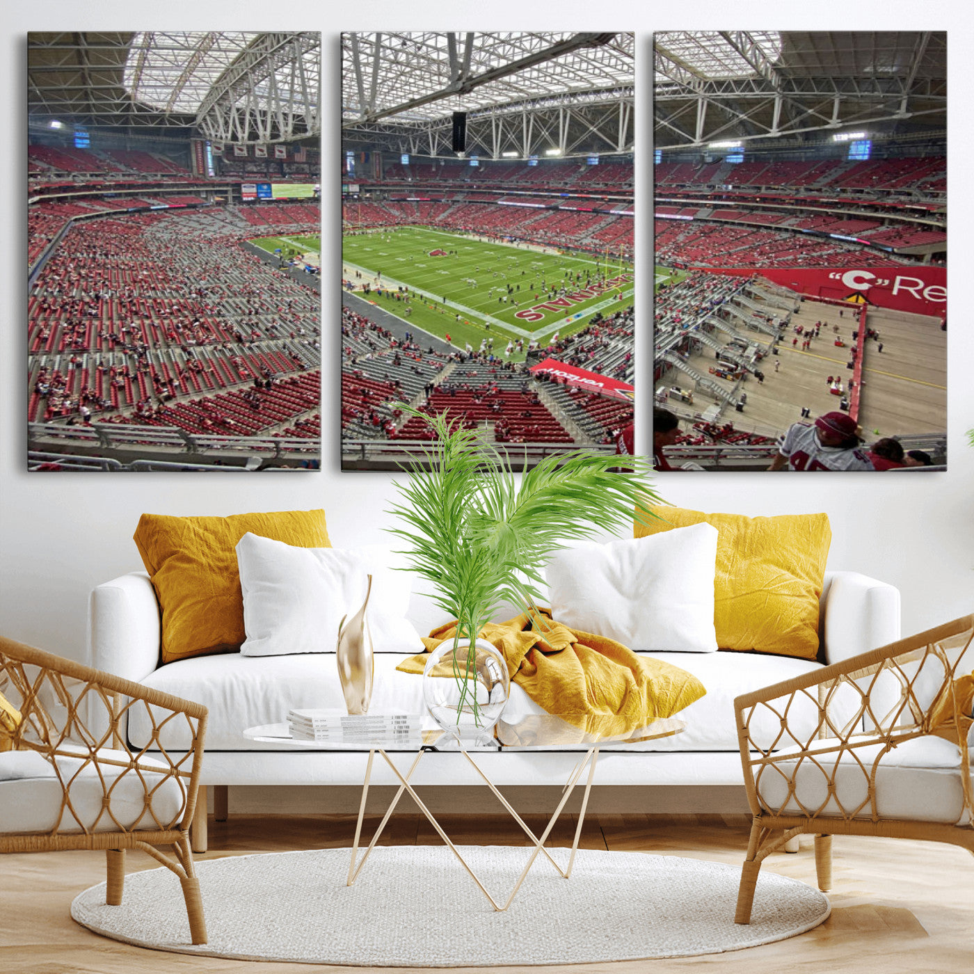 30579717-MGV-CV-36X24 - State Farm Stadium Canvas Wall Art, Arizona Cardinals Football Stadium Print, Glendale NFL Arena Panorama Artwork