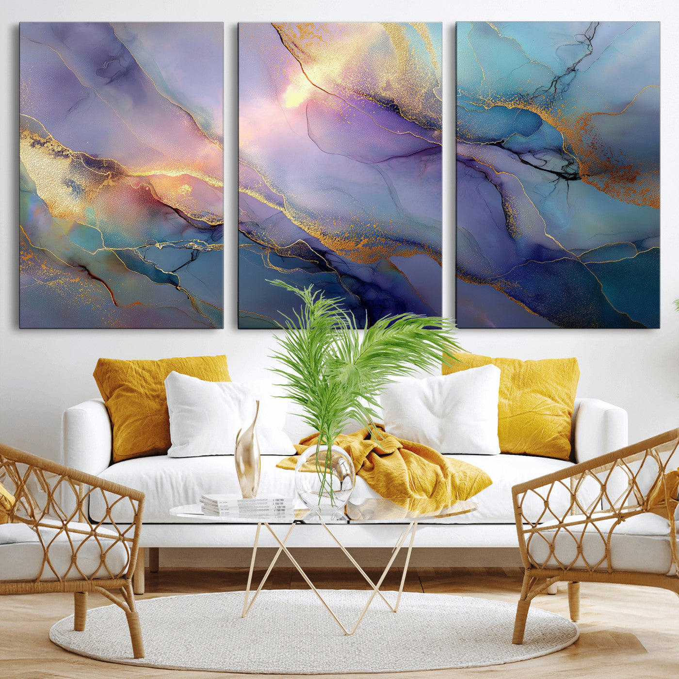 50939878-MGV-CV-36X24 - Colorful Abstract Canvas Wall Art Print, Vibrant Popup Color Art Print