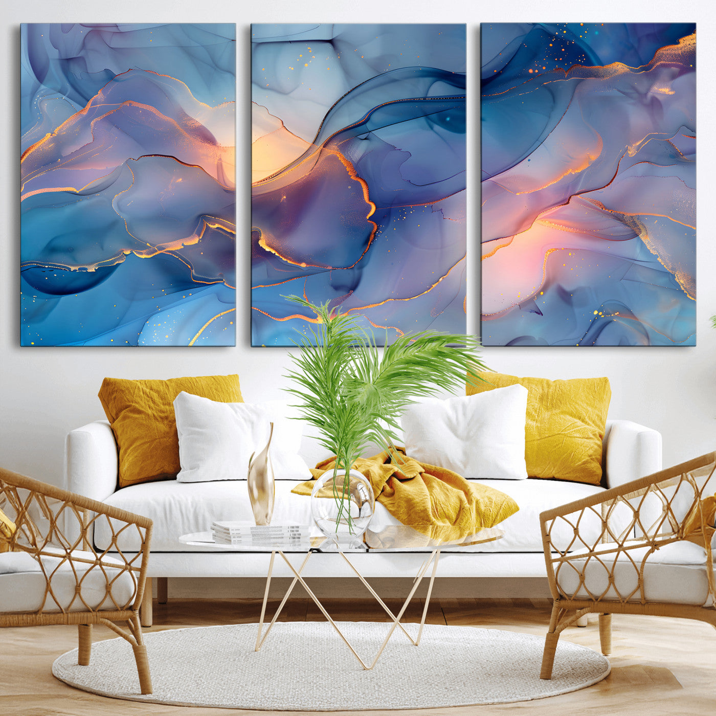 13710509-MGV-CV-36X24 - Colorful Abstract Canvas Wall Art Print, Vibrant Popup Color Art Print